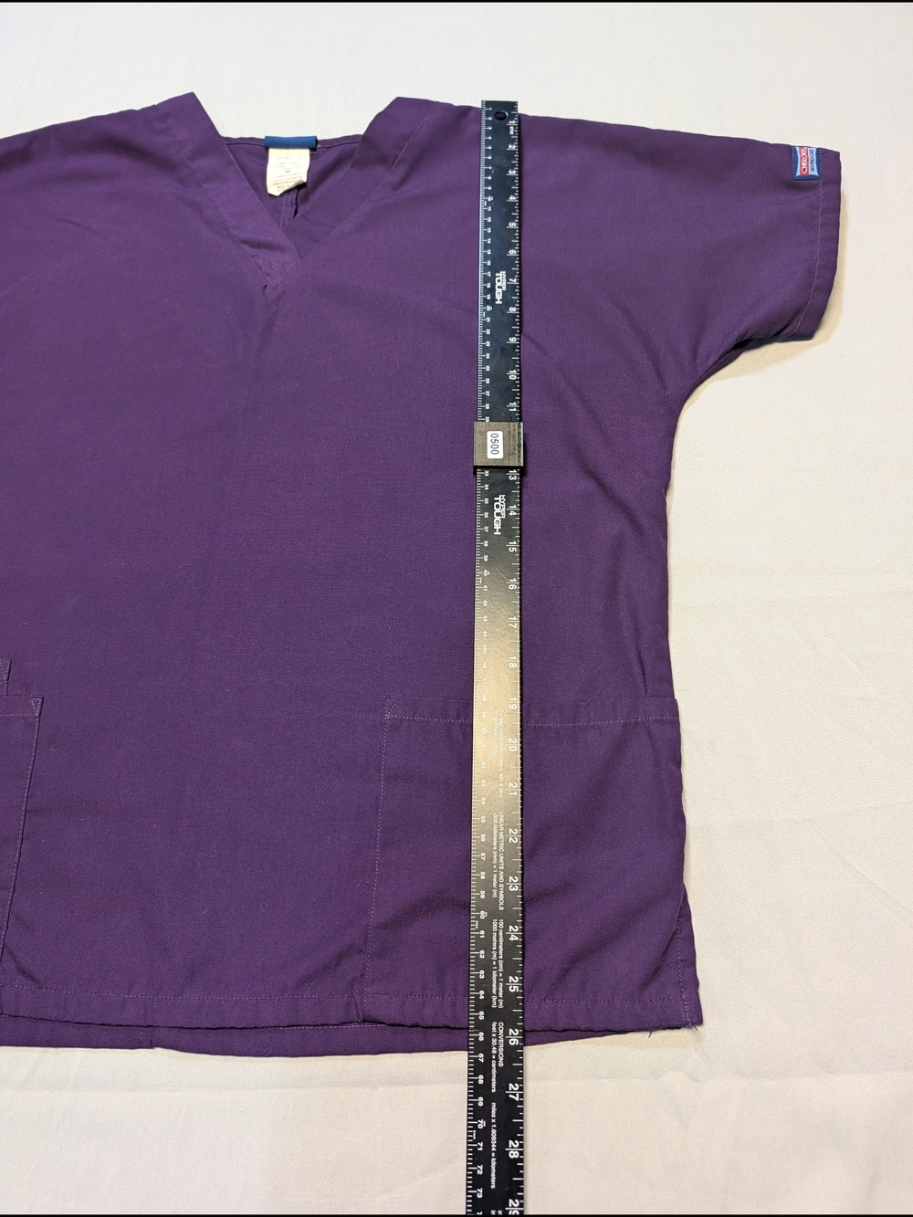 Cherokee Workwear Authentic Scrubs Women's Size M Top and Pants Eggplant Color - Picture 7 of 14